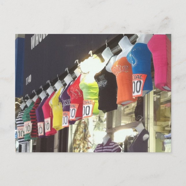 New York City NYC Wholesale District Clothing Sale Postcard (Front)