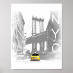 New York City Nyc Yellow Taxi Brooklyn Bridge Poster<br><div class="desc">New York City Nyc Yellow Taxi Brooklyn Bridge Pop Art Picture</div>