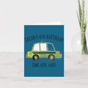 New York City Nyc Yellow Taxi Cab Birthday Party  Card