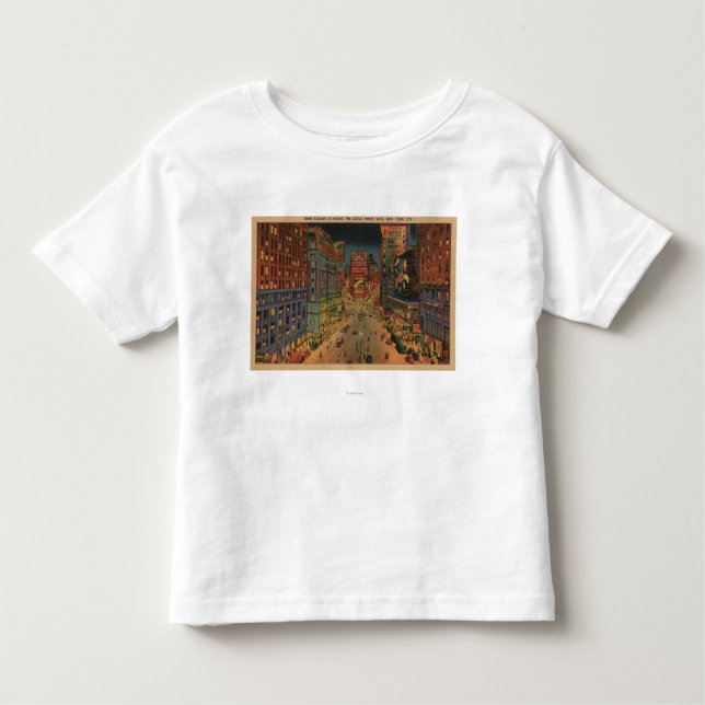 New York City, NYNight View of Times Square Toddler T-Shirt (Front)