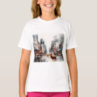 New York City, painted landscape.