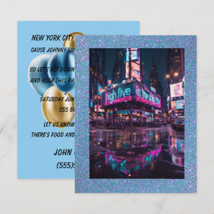 New York City Party Digital Download Invitation
