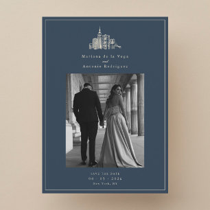 New York City Photo Wedding Save the Date Card