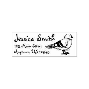 New York City Pigeon Bird Gull Seagull Address Rubber Stamp