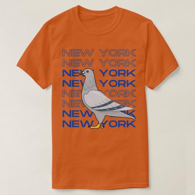 New York City Pigeon Sticker T-Shirt (Design Front)