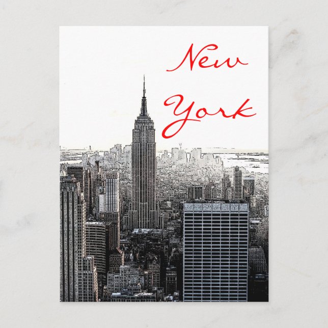 New York City Pop Art Script Postcard (Front)