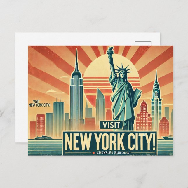 New York City  postcards (Front/Back)