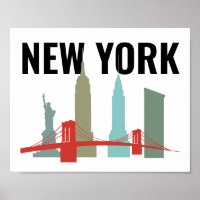 New York City Poster, Dorm Room, Apartment Wall