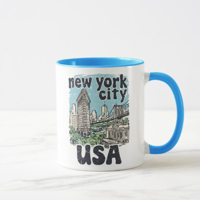 New York City Pride Cool Skyline Cute Mug (Right)