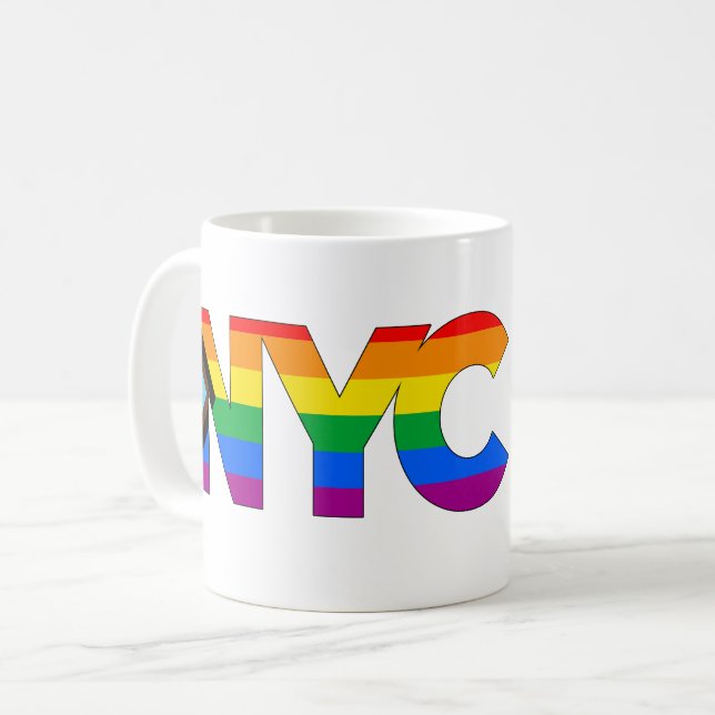 New York City Pride LGBTQ Progress Pride Coffee Mug (Front Left)