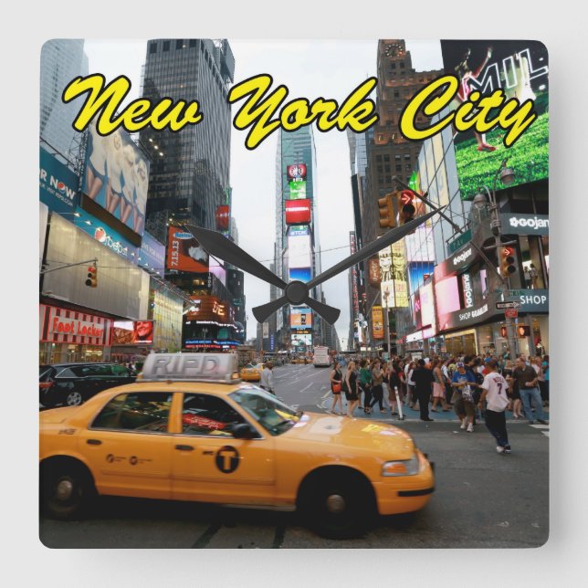 New York City Professional photo Square Wall Clock (Front)