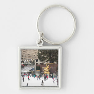 New York City Rockefeller Centre Ice Skating Rink Key Ring