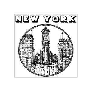 New York City Sibley Triangle Building Rubber Stam Stamp