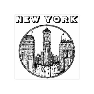 New York City Sibley Triangle Building Rubber Stam Stamp