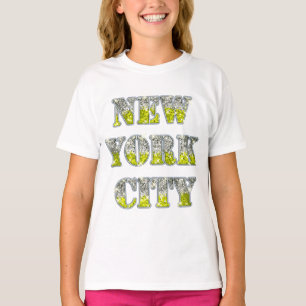New York City Silver Gold Glitters T-Shirt
