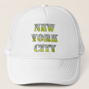New York City Silver Gold Glitters Trucker Hat
