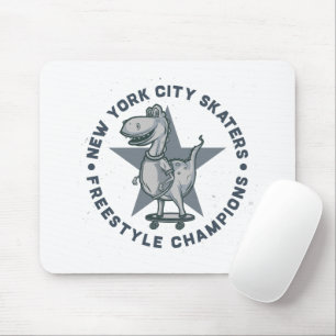 New York City Skaters Retro Vintage Graphic Tee Mouse Pad