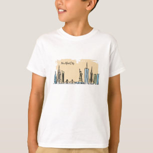 New York City Sketch Drawing T-Shirt