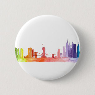 NEW YORK CITY skyline 6 Cm Round Badge