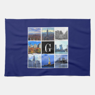 New York City Skyline 8 Image Photo Collage Tea Towel