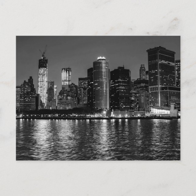 New York City Skyline at Night Postcard (Front)
