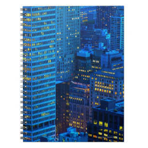 New York City Skyline at Sunset Spiral Notebook