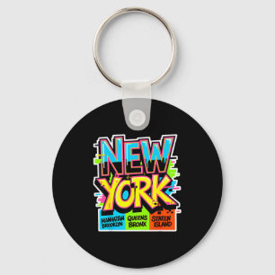 New york city skyline bronx queens manhattan state key ring