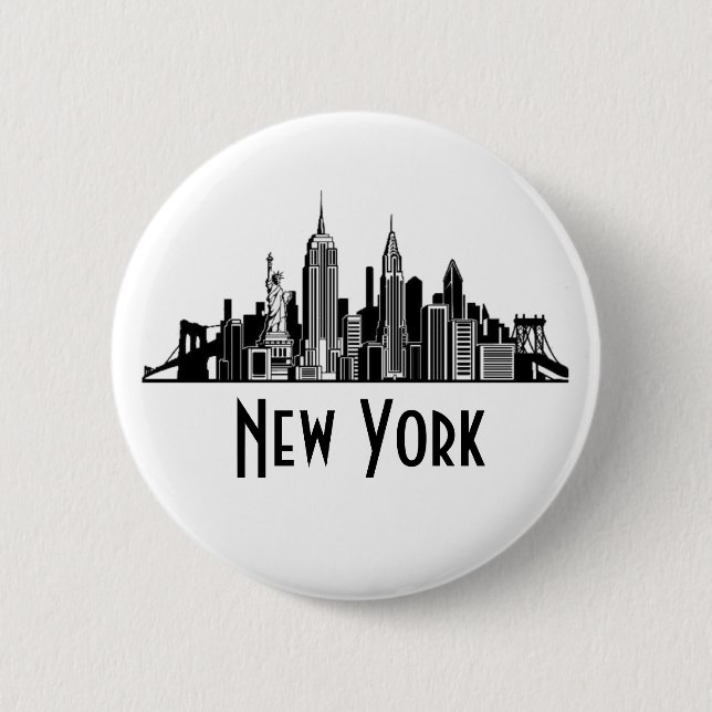 New York City Skyline Button (Front)