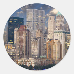 New York City Skyline Classic Round Sticker