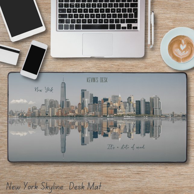 New York City Skyline Desk Mat (NYC Skyline It's a State of Mind Desk Mat)
