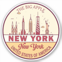 New York City Skyline Emblem Shot