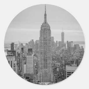 New York City Skyline - Empire State Building Classic Round Sticker