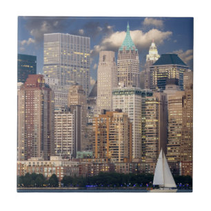 New York City Skyline from Hudson River Tile