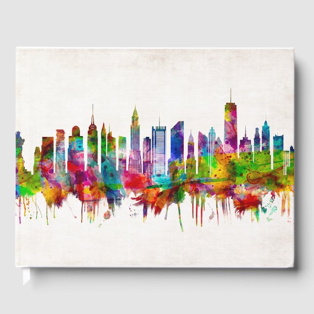New York City Skyline Guest Book (Front)