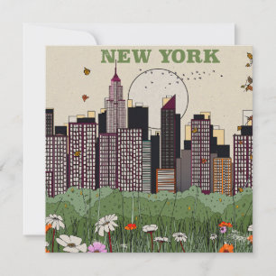 New York City Skyline Holiday Card