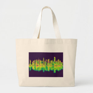 New York City Skyline Large Tote Bag