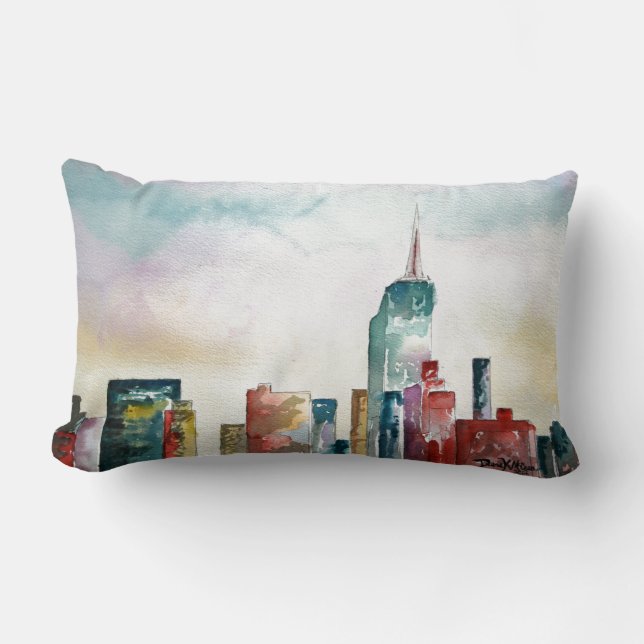 New York City Skyline Lumbar Cushion (Front)