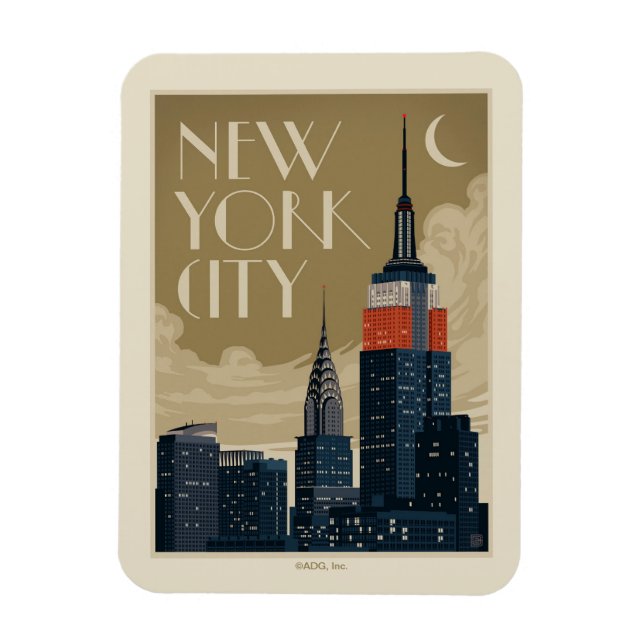 New York City Skyline Magnet (Vertical)