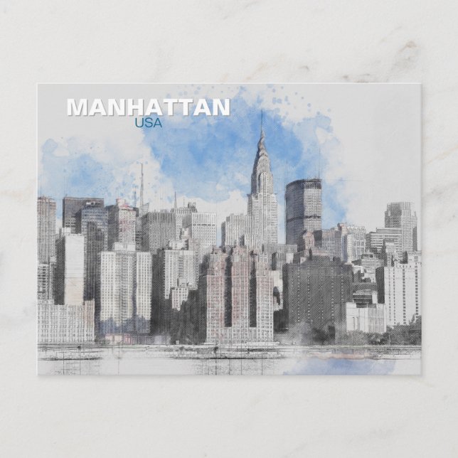 New York City Skyline – Manhattan Holiday Travel  (Front)