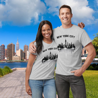 New York City Skyline Mens Grey T-Shirt