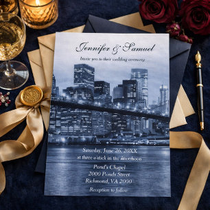 New York City Skyline Modern Luxury Invitation