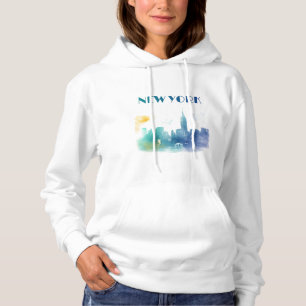 New York City Skyline NYC Travel America Liberty Hoodie