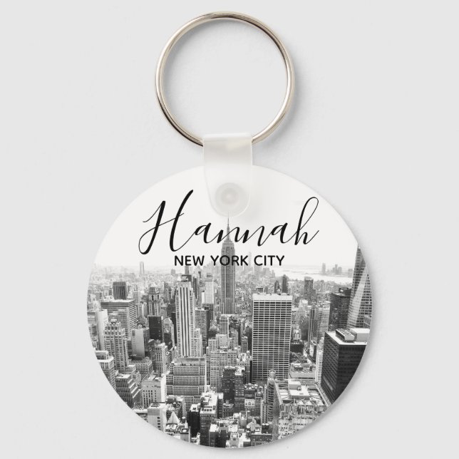 New York City Skyline Personnalised Key Ring (Front)