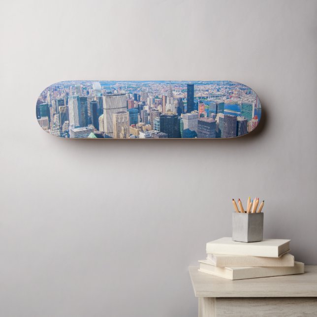 New York City Skyline Photo Building View Of City Skateboard (Wall Art (Horz))