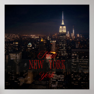 New York City Skyline Poster – Modern Wall Art Pri
