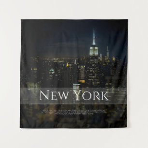 New York City Skyline Poster – Modern Wall Art Pri Tapestry