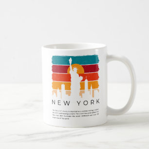 New York City Skyline Retro Style Urban Coffee Mug