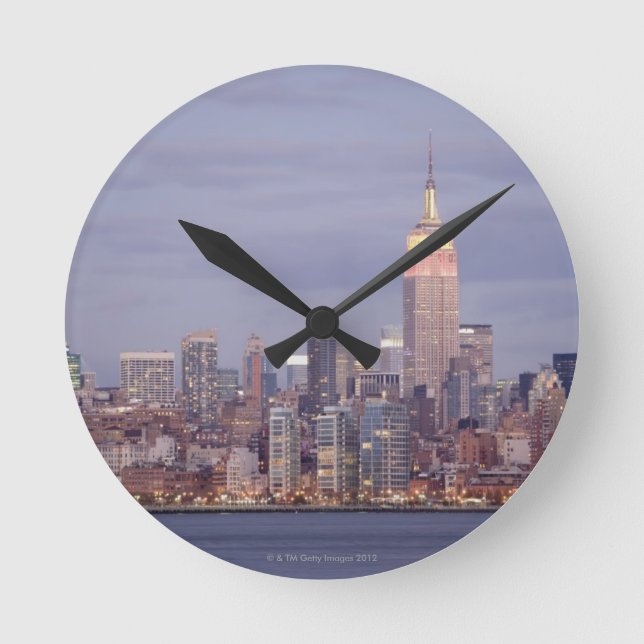 New York City Skyline Round Clock (Front)