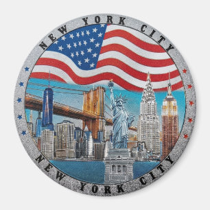 New York City Skyline Souvenir Magnet