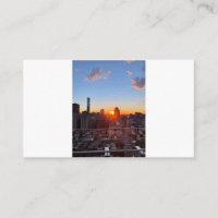 New York City Skyline Sunset Rooftop View Art